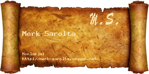 Merk Sarolta névjegykártya