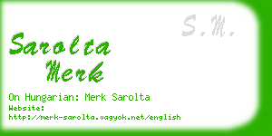 sarolta merk business card